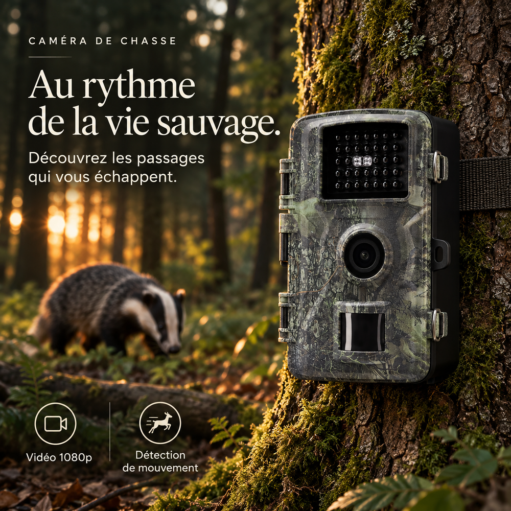 Caméra de chasse infrarouge invisible 940 nm, 16 MP et sans abonnement | Affût