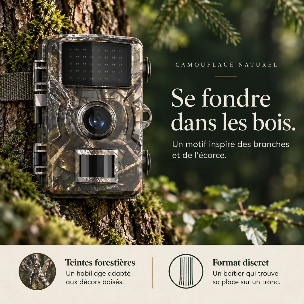 Caméra de chasse infrarouge invisible 940 nm, vidéo 1080p | Avec Rôdeur No-Glow