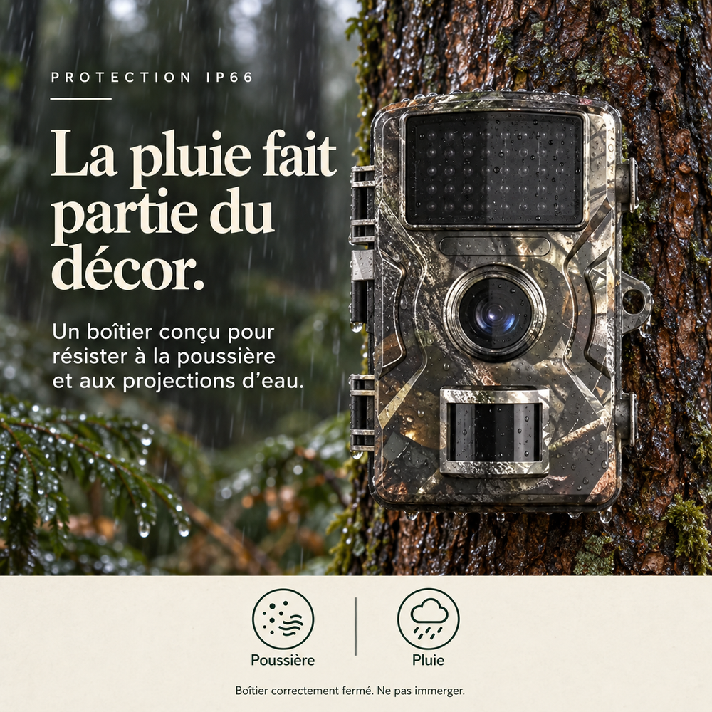 Caméra de chasse 16 MP sans abonnement, déclenchement 0,2 à 0,6 s | Avec Guetteur