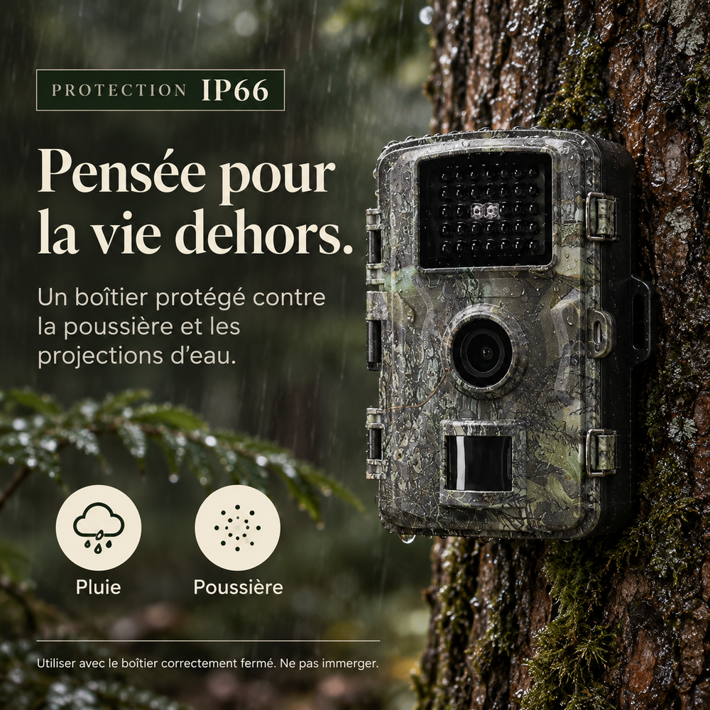 Caméra de chasse infrarouge invisible 940 nm, 16 MP et sans abonnement | Affût