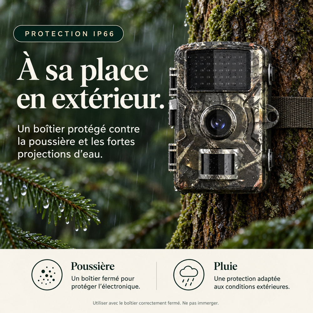 Caméra de chasse infrarouge invisible 940 nm, vidéo 1080p | Avec Rôdeur No-Glow